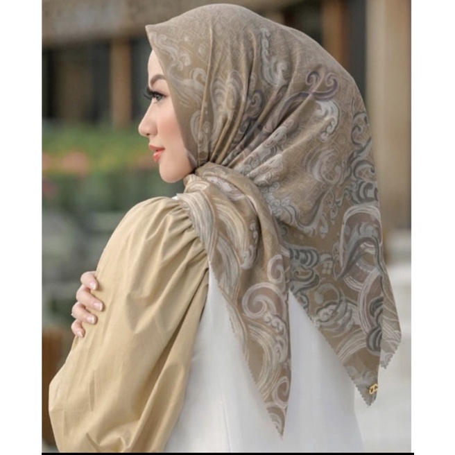 Buttonscarves the wave series Tan XL Murah