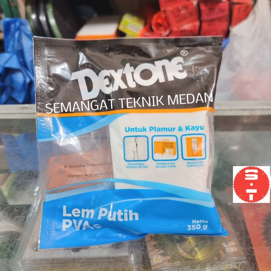 LEM PUTIH MEBEL HPL KAYU KERTAS MEBEL PLAMUR FOX DEXTONE PVAC 350 GRAM
