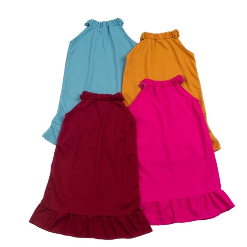 ZASKIYA - DRESS CANTIKA ANAK PEREMPUAN / DRESS ANAK RUFFLE 0-3 THN