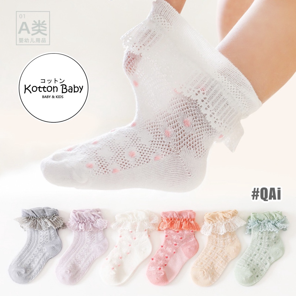 0-5 thn | KAOS KAKI BAYI ANAK IMPOR NEWBORN SOCKS PEREMPUAN catalog QN QAi