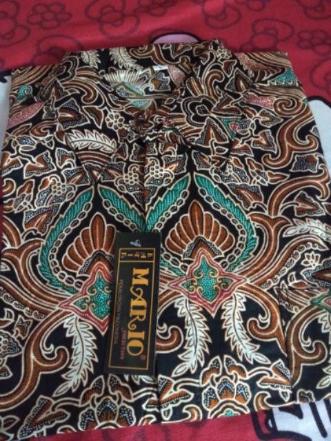 Bswart Batik Hrb026 Kenongo Hem Pendek Padi Pekalongan M L Xl Batik Pria Murah Modern Grosir Eceran
