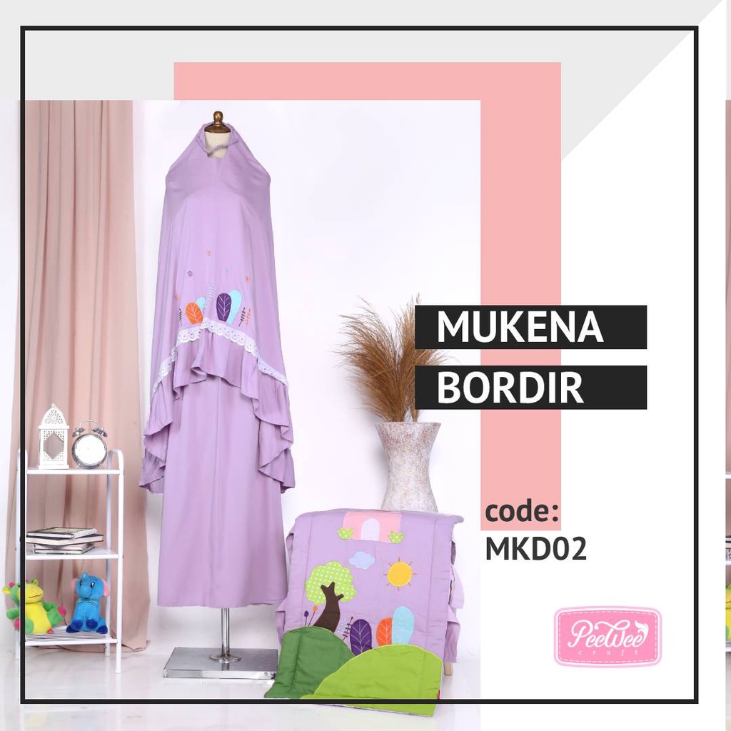 Paket mukena sajadah anak bordir nama untuk kado unik