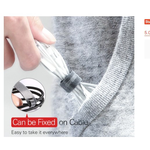 [KABEL] -    UGREEN Cable Organizer Velcro Winder 1PCS - LP146 - Black