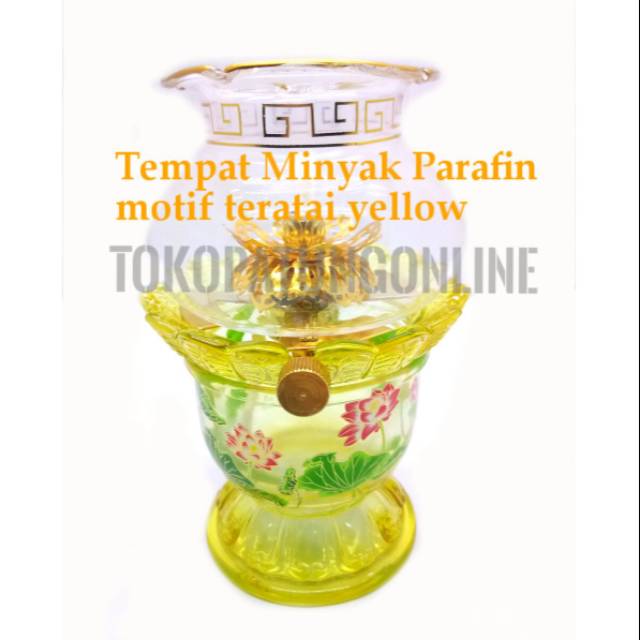Tempat Minyak Sembahyang Parafin Teratai HIJAU