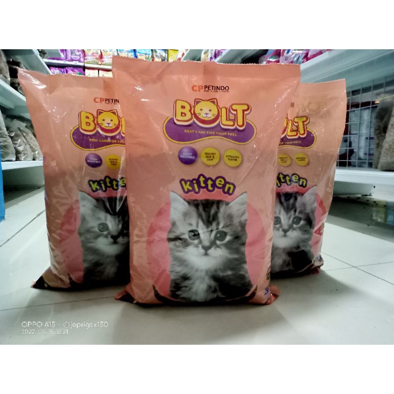 bolt 1 kg makanan kucing kitten bolt salmon 1kg