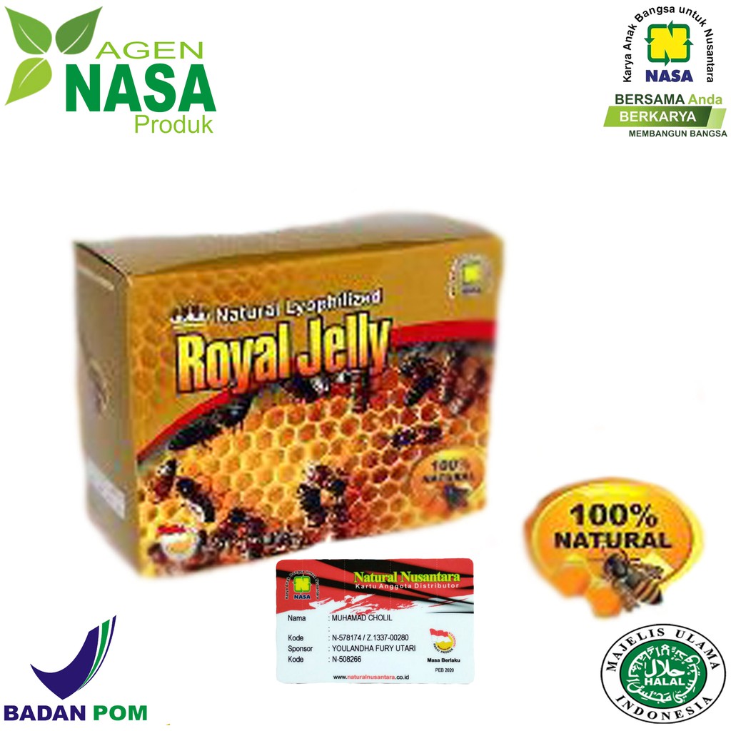 Natural Royal Jelly Nasa Penyubur Kandungan Paska Keguguran / Agen Nasa Produk