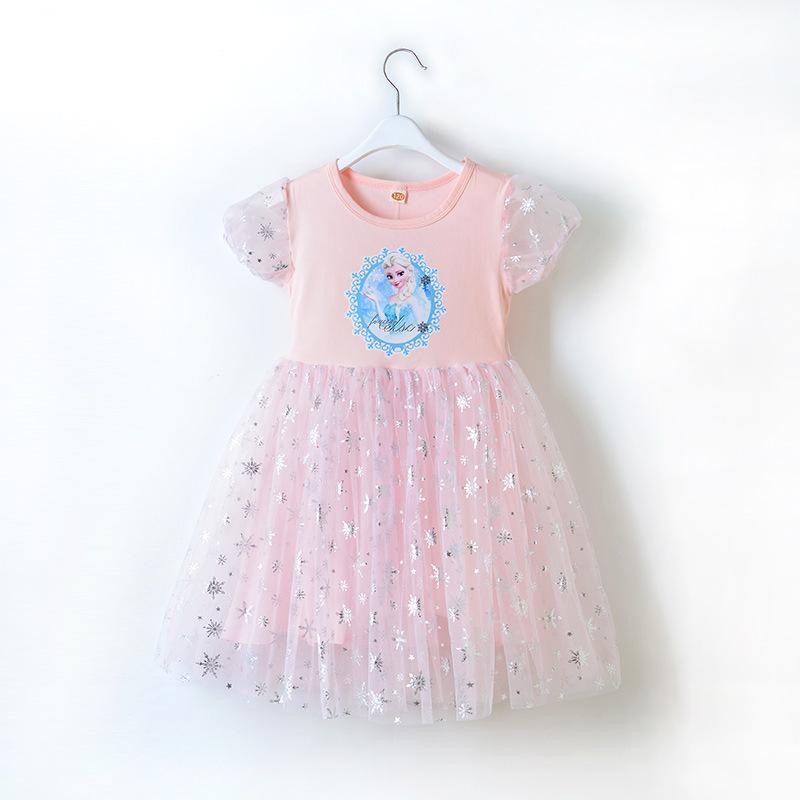 frozen  puff dress (dress anak frozen elsa)