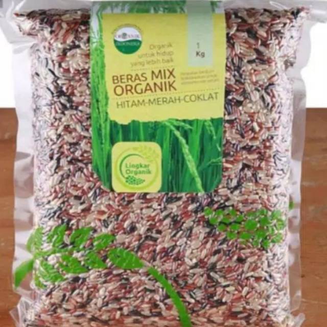 

LINGKAR ORGANIK BERAS MIX HITAM MERAH COKLAT / BERAS WHOLEGRAIN LINGKAR ORGANIK 1KG