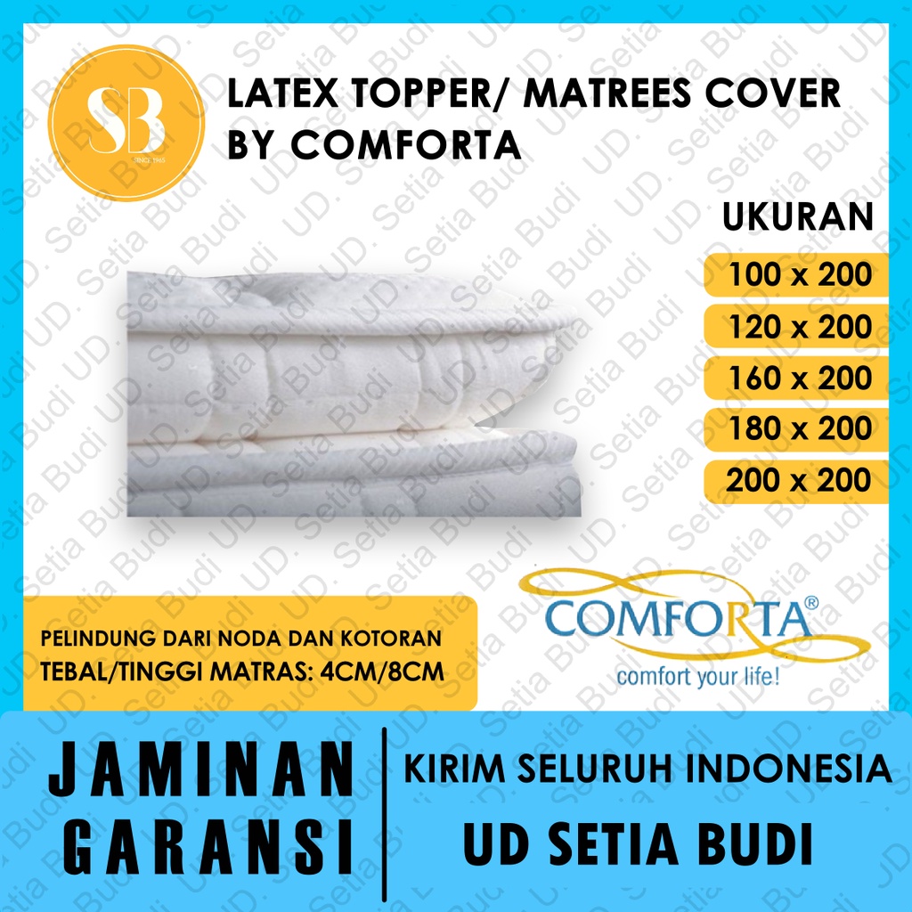 Comforta Latex Topper / Mattress Cover 200x200 180x200 160x200 120x200 100x200