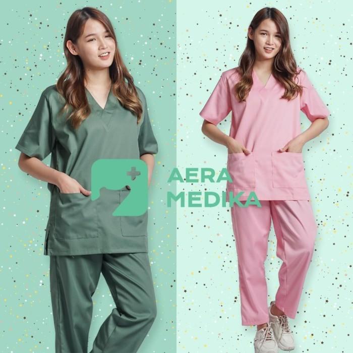 Medical Seragam Oka/ Baju Jaga - Lengan Pendek (Hera Medika)
