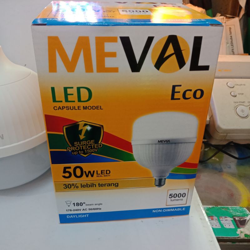 lampu led meval eco 50watt cahaya putih