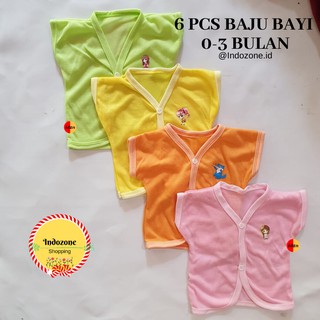  Baju  Bayi  Newborn 0 4 Bulan  Baju  Lengan Pendek OB Polos 