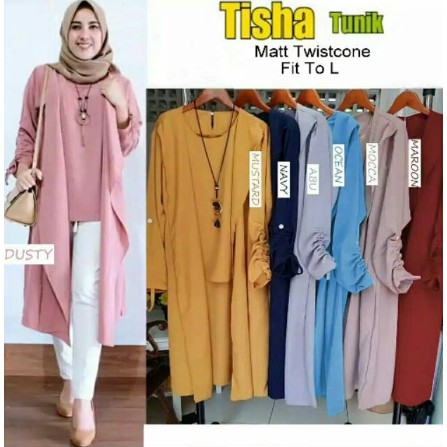 FRLISYA TUNIK ALILA / ITY CREPE PREMIUM / TUNIK REMAJA WANITA / BLOUSE