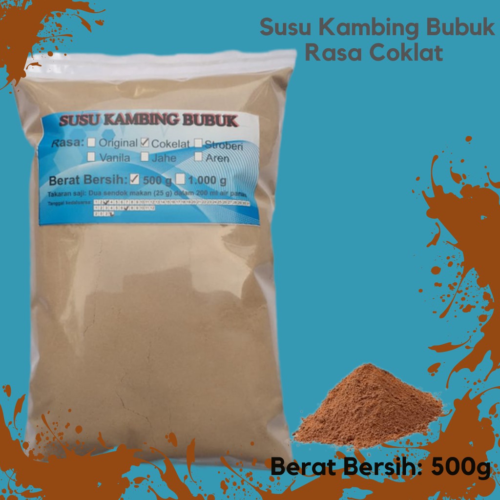 

Susu Kambing Bubuk Curah Coklat 500 gr