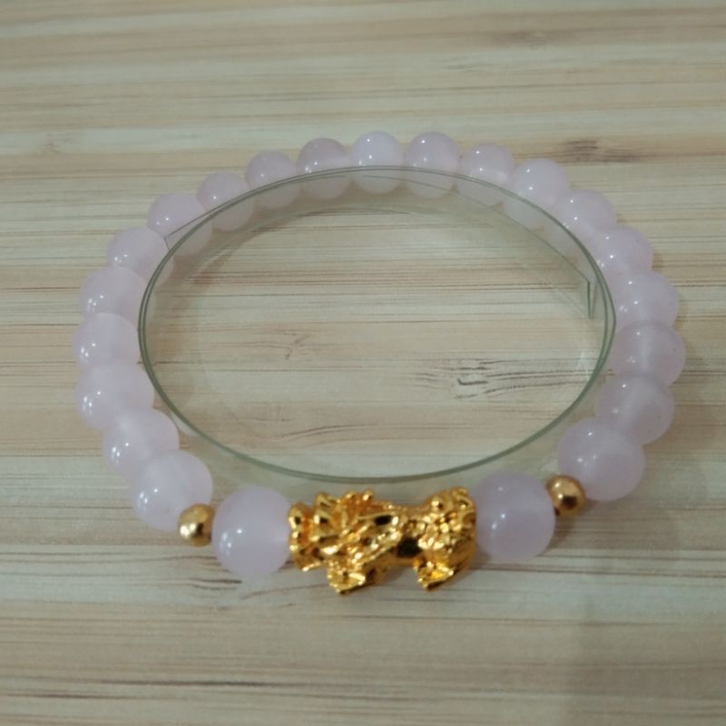 Gelang Batu Cat Eye Variasi Pixiu Mas