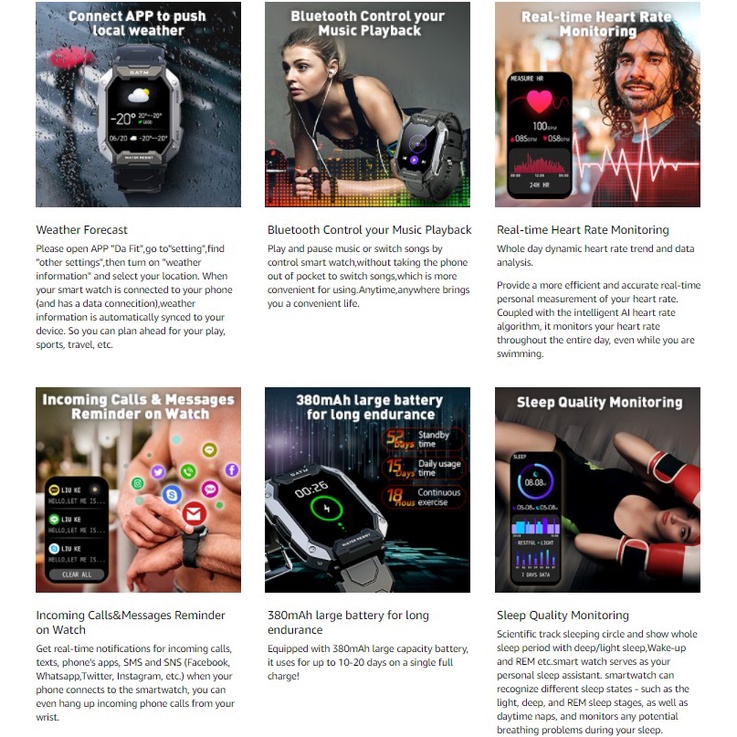 Bozlun Waterproof IP68 Smartwatch Berenang Water Resistance 5ATM Jam Tangan Rria  380Mah Bluetooth ganti wallpaper walpaper/Pria/amTangan Heart Rate blood pressure monitor Wireless charge
