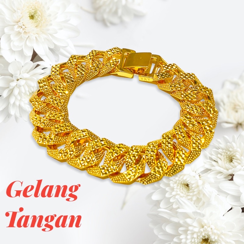 Gelang wanita gelang rante dobel yaxiya lapis emas xuping rellika emas