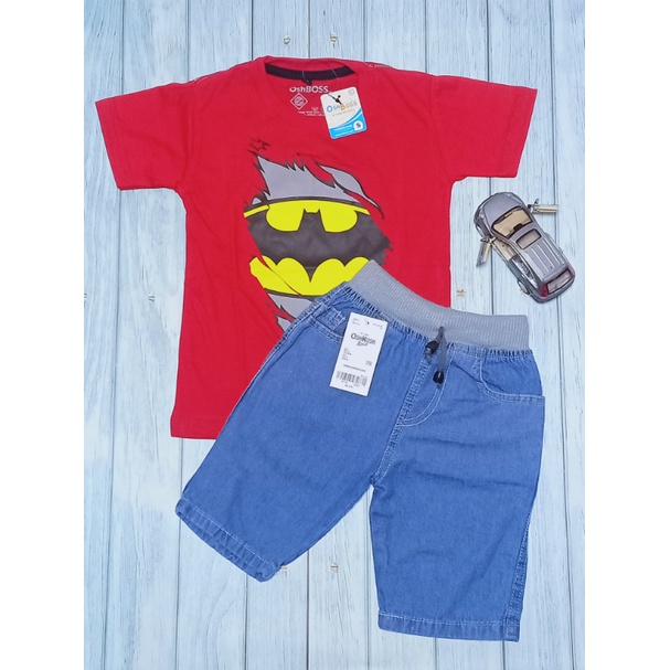 STJR - PREMIUM SETELAN BAJU KAOS ANAK MOTIF KARAKTER DAN JEANS PENDEK 1-10 TAHUN PART 2-4