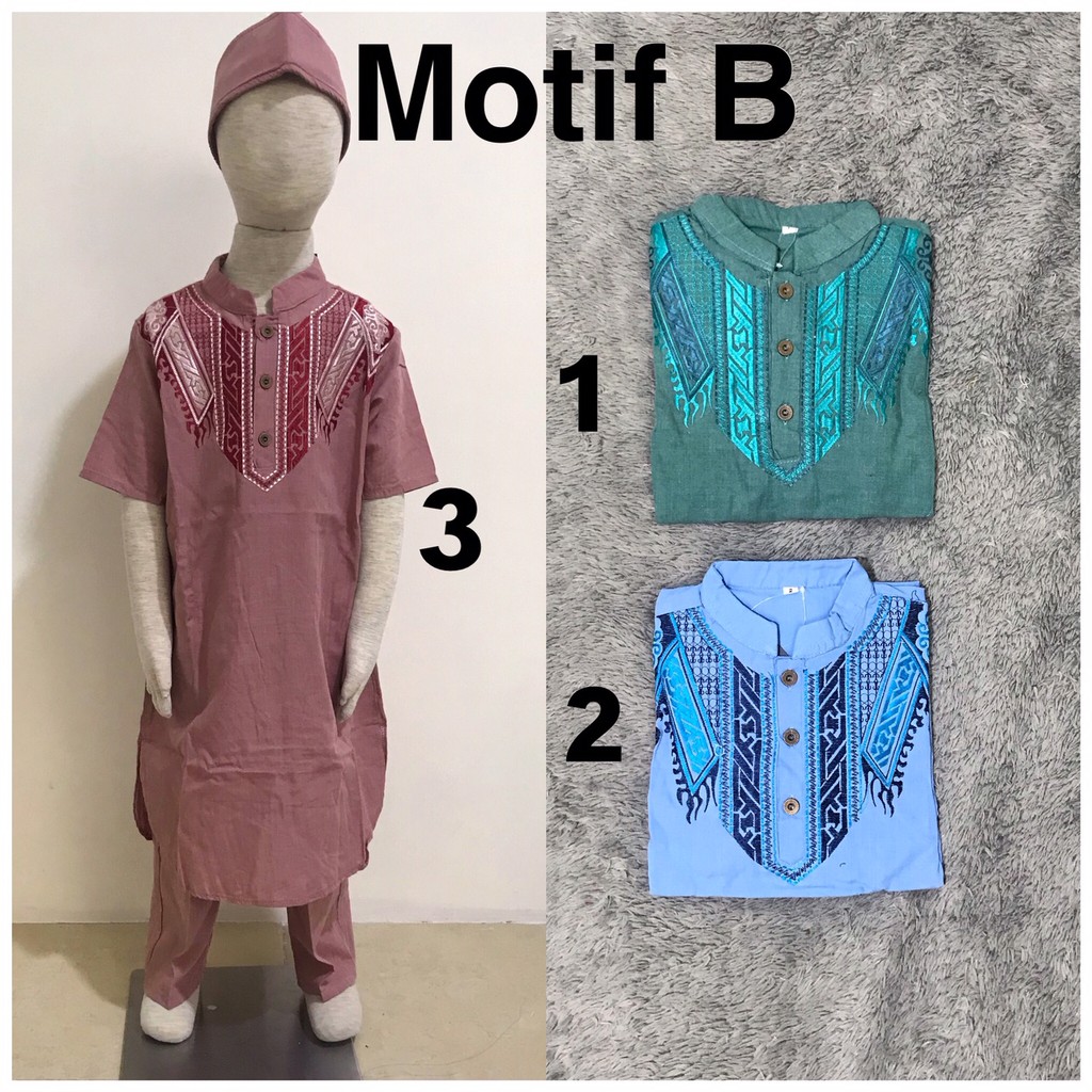 Baju Koko Anak Pakistan / Baju Muslim Anak Panjang 1-5 tahun