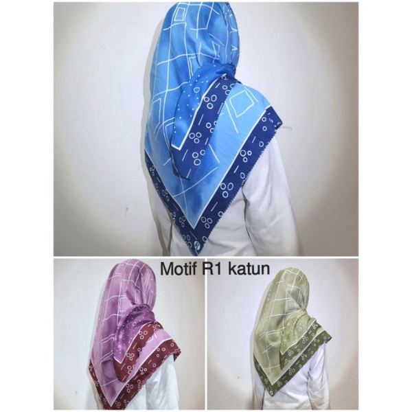 Hijab Kerudung Segi Empat Voal & Katun Motif Lasercut / Hijab Motif segi 4