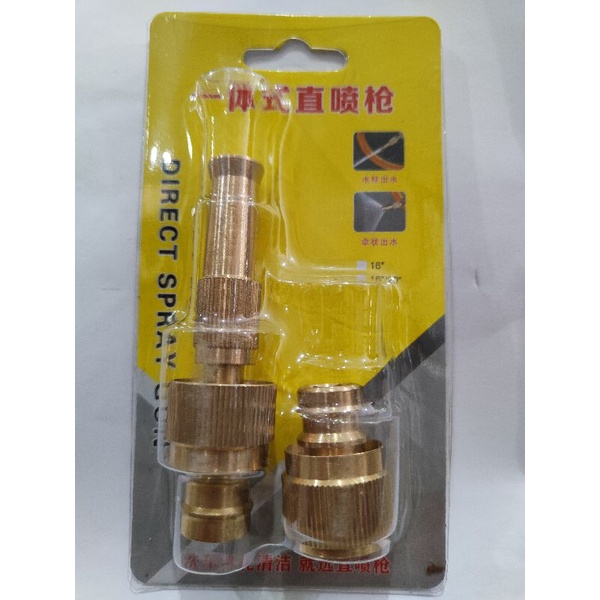 Nojel Air Nozzle Lurus Kuningan Direct Spray Gun