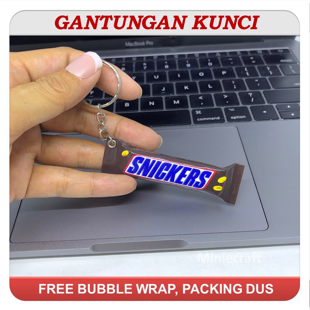 GANCI - GANTUNGAN KUNCI MINIATUR COKLAT SNICKERS