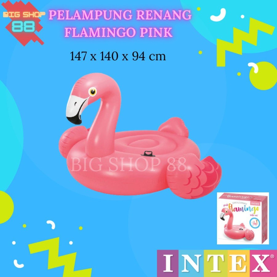 PELAMPUNG INTEX PELAMPUNG RENANG ANAK BAN RENANG BESAR BIG JUMBO  FLAMINGO PINK #57558