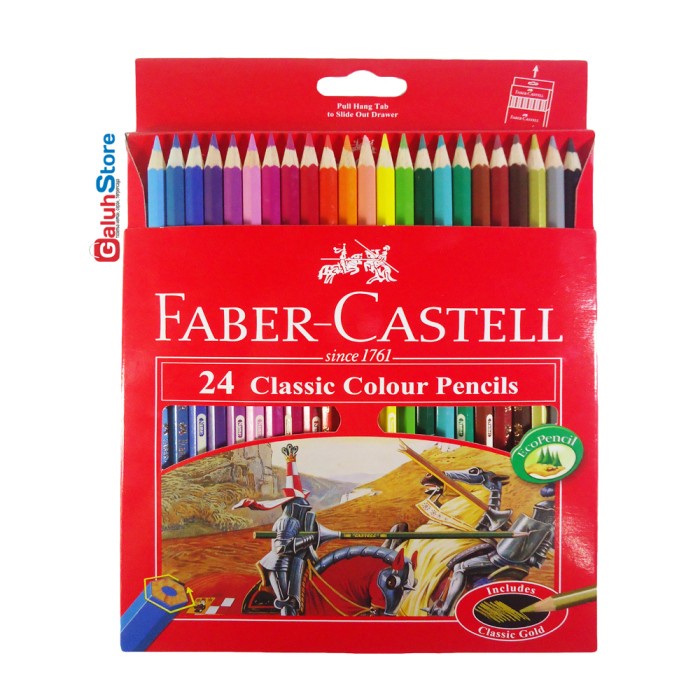 

WARNAPENSIL- FABER-CASTELL PENSIL WARNA CLASSIC 24 WARNA -PENSIL WARNA