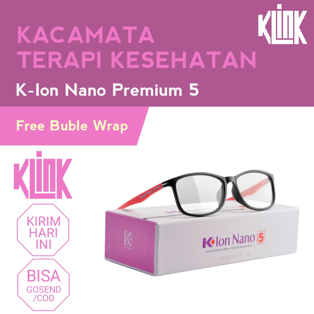 K Ion Nano Premium 5 Original Kacamata Kesehatan Terapi K Link Anti Radiasi Shopee Indonesia