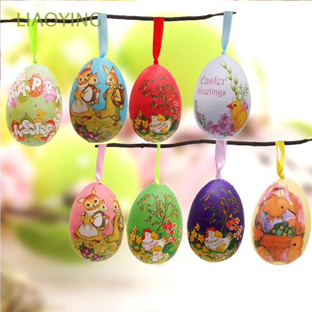 6Pcs Lot Mainan Telur  Paskah  untuk Dekorasi  Rumah 