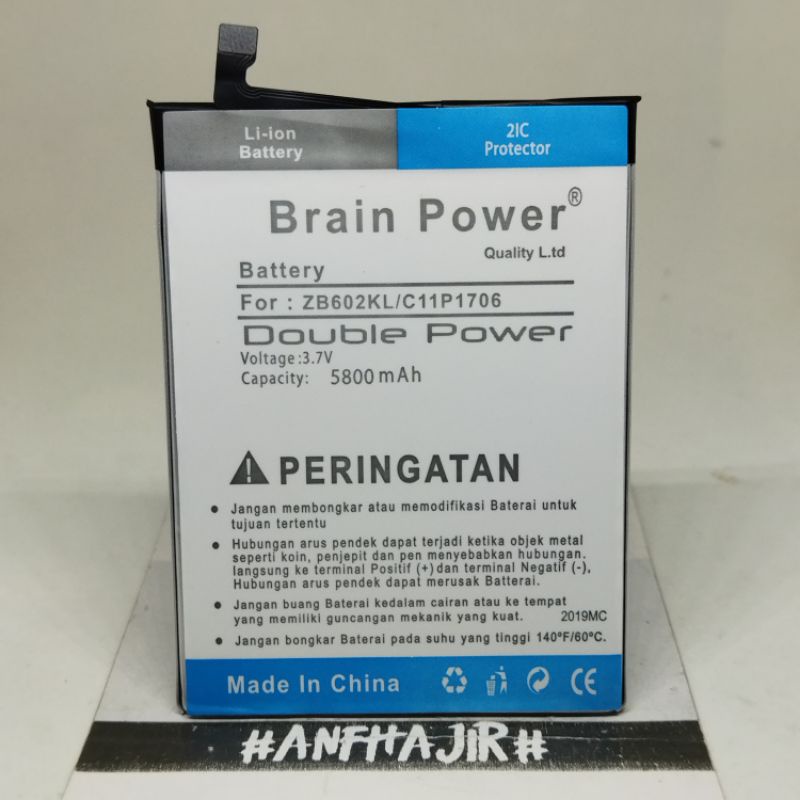 BATRE BATREI BATERAI BATTERY ASUS ZENFONE MAX PRO M1 M 1 M2 M 2 C11P1706 ZB602KL BRAIN DOUBLE POWER 