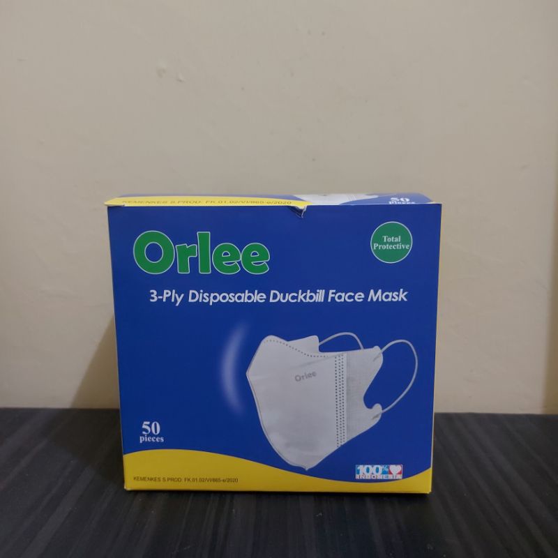 Masker Orlee Duckbill Warna Hitam Isi 50pcs Duckbill