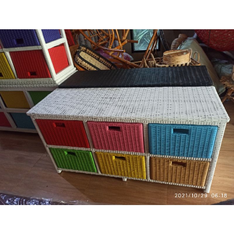 Lemari Laci Rotan Sintetis laci 6