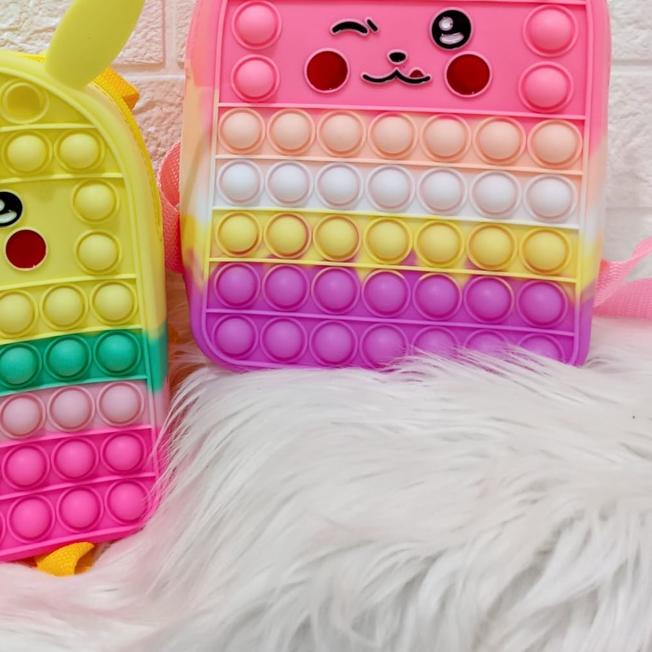 TAS RANSEL POP IT PIKACHU ANAK-ANAK