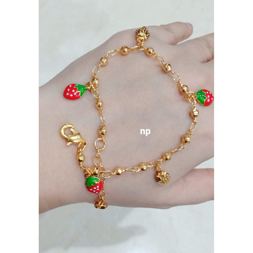 gelang tangan anak strawberry