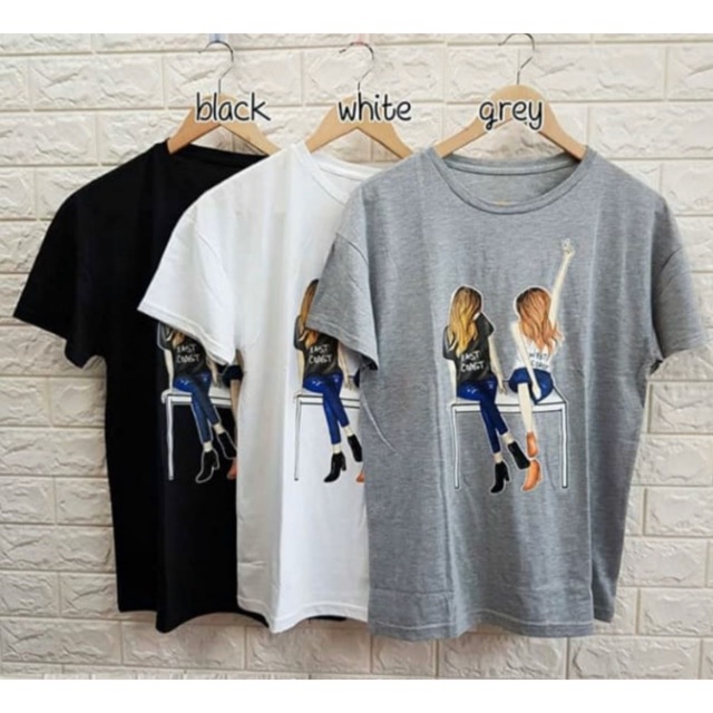  Kaos  Wanita  Lengan Pendek Cotton Premium Shopee  Indonesia