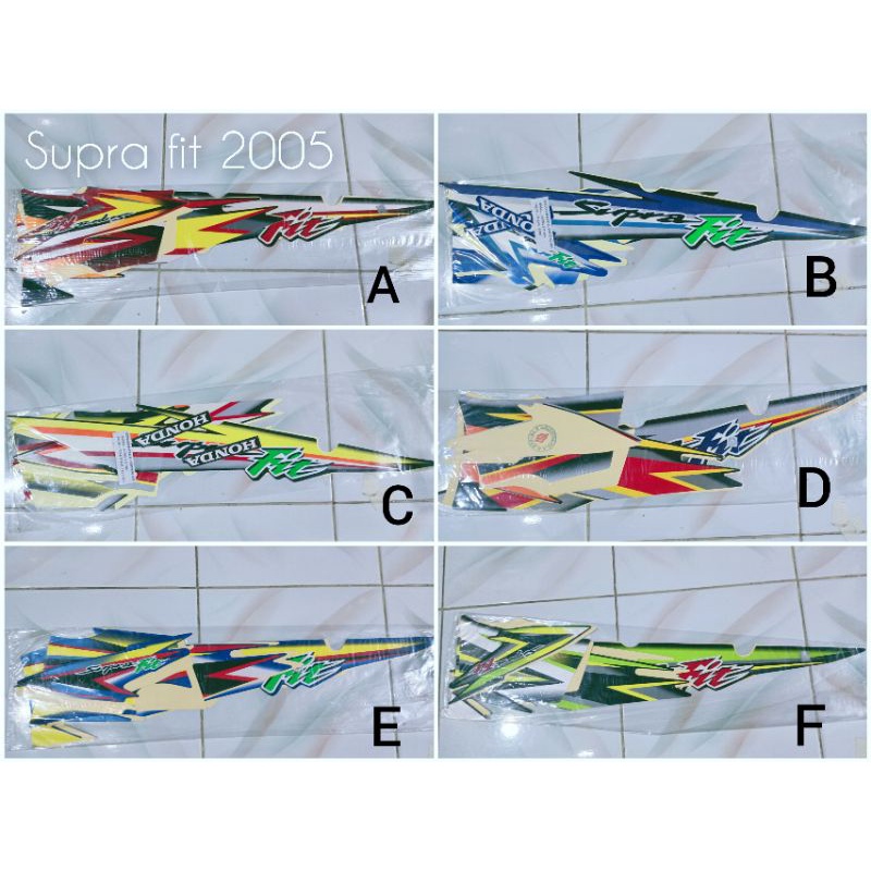 Striping Supra Fit 2005 Cakram | sticker bodi motor supra fit lama