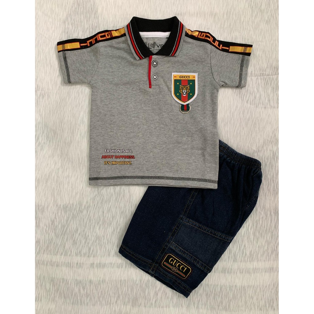 Setelan Kaos Berkerah GUCCI