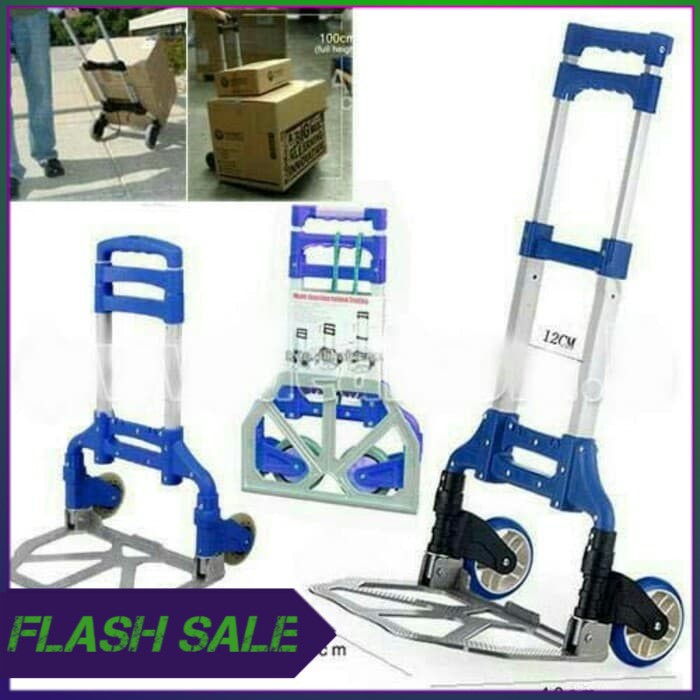 TROLI BARANG BISA DI LIPAT   TROLLY SERBAGUNA   LIPAT BESI