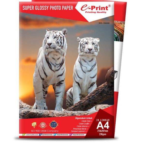 

♦ Kertas Foto e-Print Glossy Paper Alumunium Pack 230gsm ○