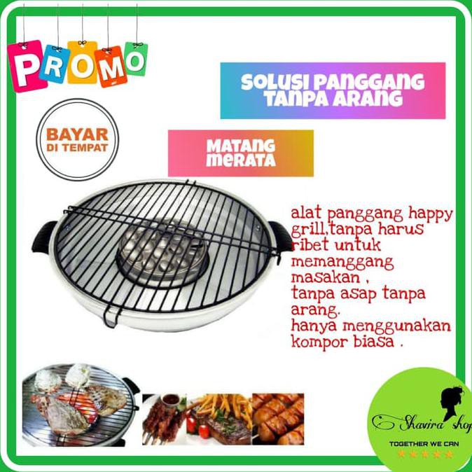 PROMO TERMURAH HAPPY CALL GRILL Pemanggang/Panggangan Sosis,Ikan,Dll Terbaru SX35