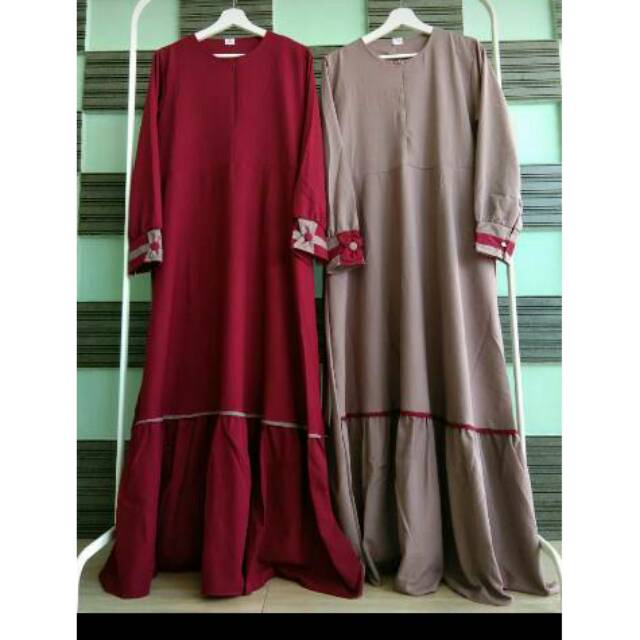 GAMIS POLOS REMPEL/GAMIS MAHARANI 100% KUALITAS BUTIK