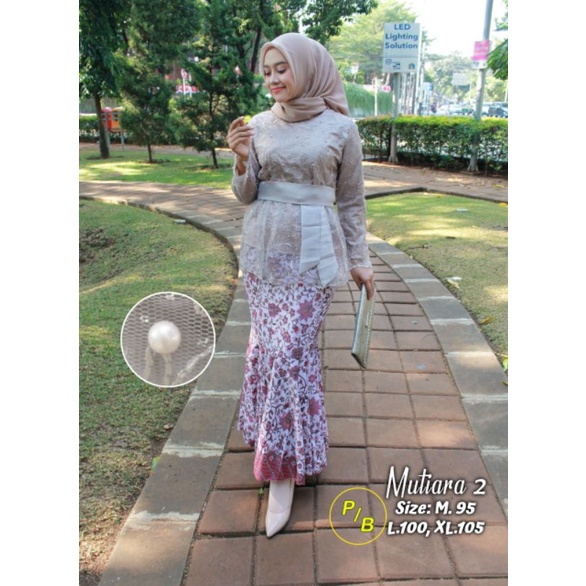 Setelan Kebaya Brukat Tulle Modern Model Mutiara