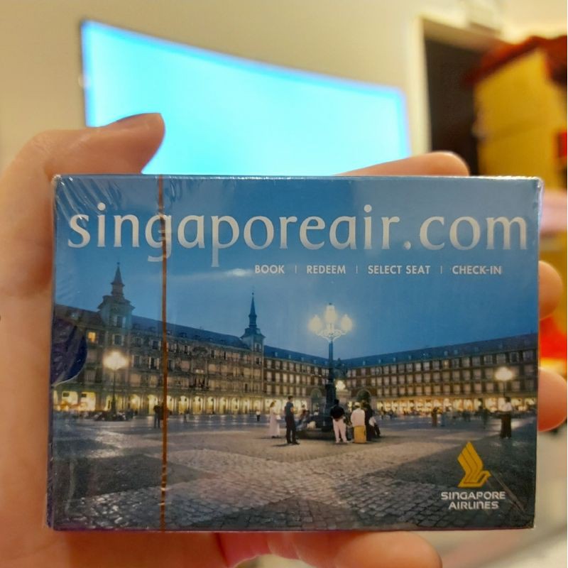 PLAYING CARDS SINGAPORE AIRLINES EVA AIR KARTU REMI DOMINO CARDS