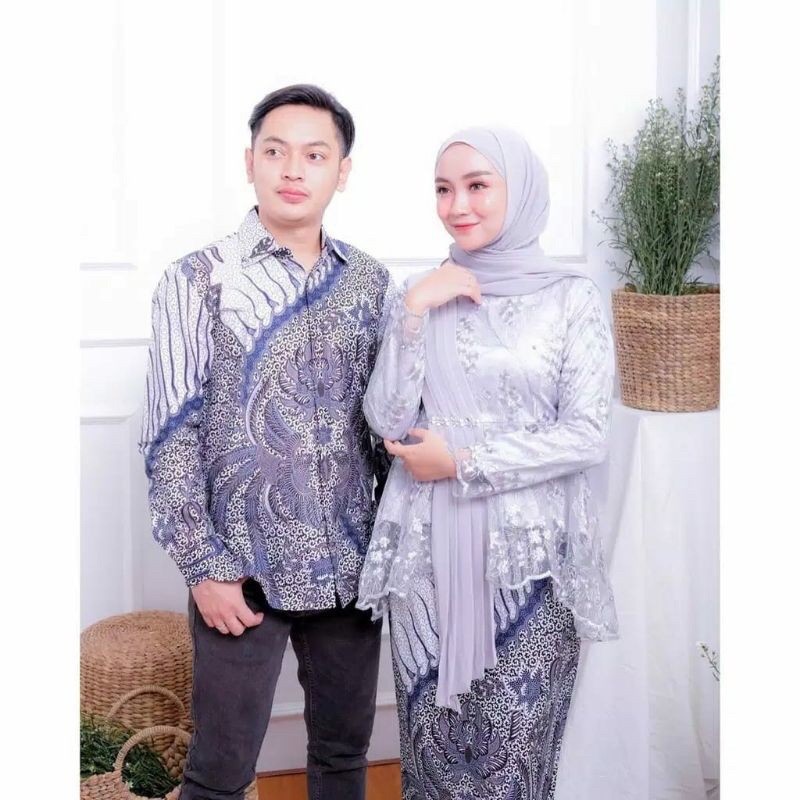 Maura Couple - Sania Ruffle Batik Couple ori Ndoro jowi DNT Garansi Termurah Shopee - Kebaya Couple