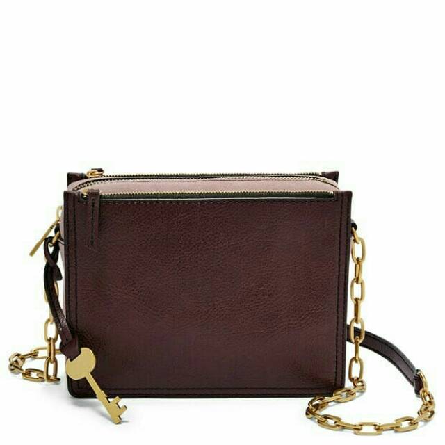 Tas Fossil Campbell Crossbody Fig Original