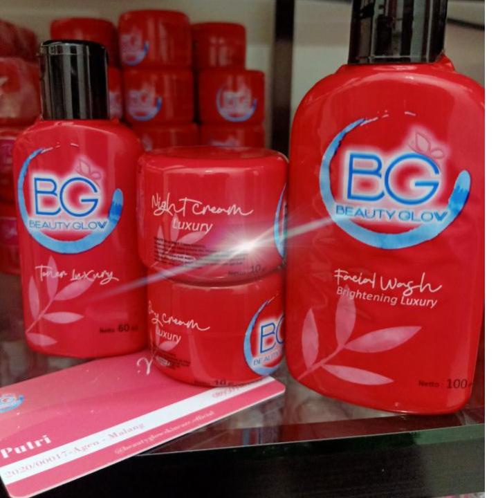 ❤[PROMO ⚡ALE]❤ PAKET LUXURY WHITENING DAN BRIGHTENING GLOW BEAUTY GLOW BG SKIN ORIGINAL 100% produck
