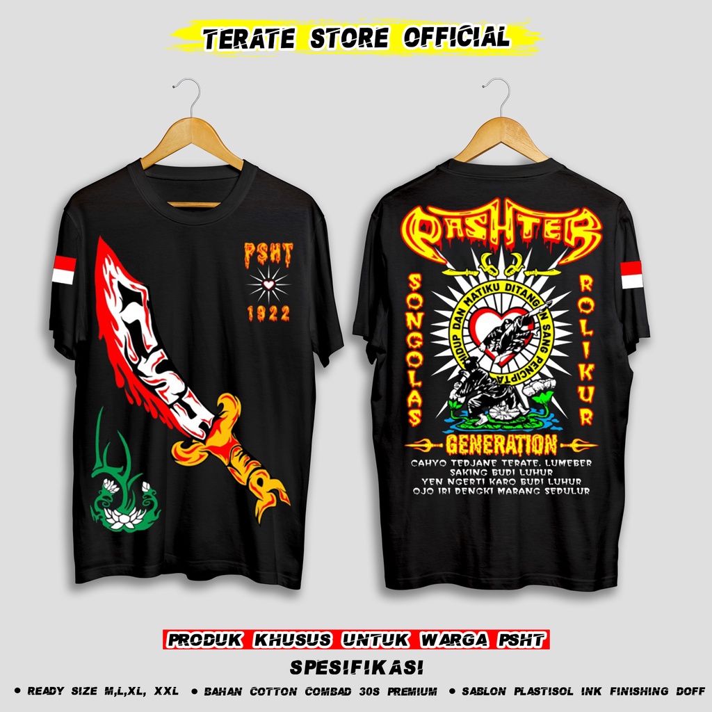 KAOS PSHT PASHTER Lawasan 1922 Era Raja Tega Style TERLARIS (BERBAHAN DISTRO DAN BISA COD) TERATE ST