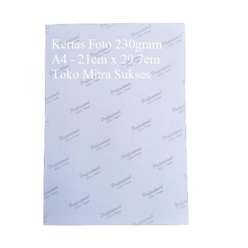 

Cuci Gudang Awal Tahun Kertas Foto Professional Glossy A4 230gram Cuci Gudang Awal Tahun