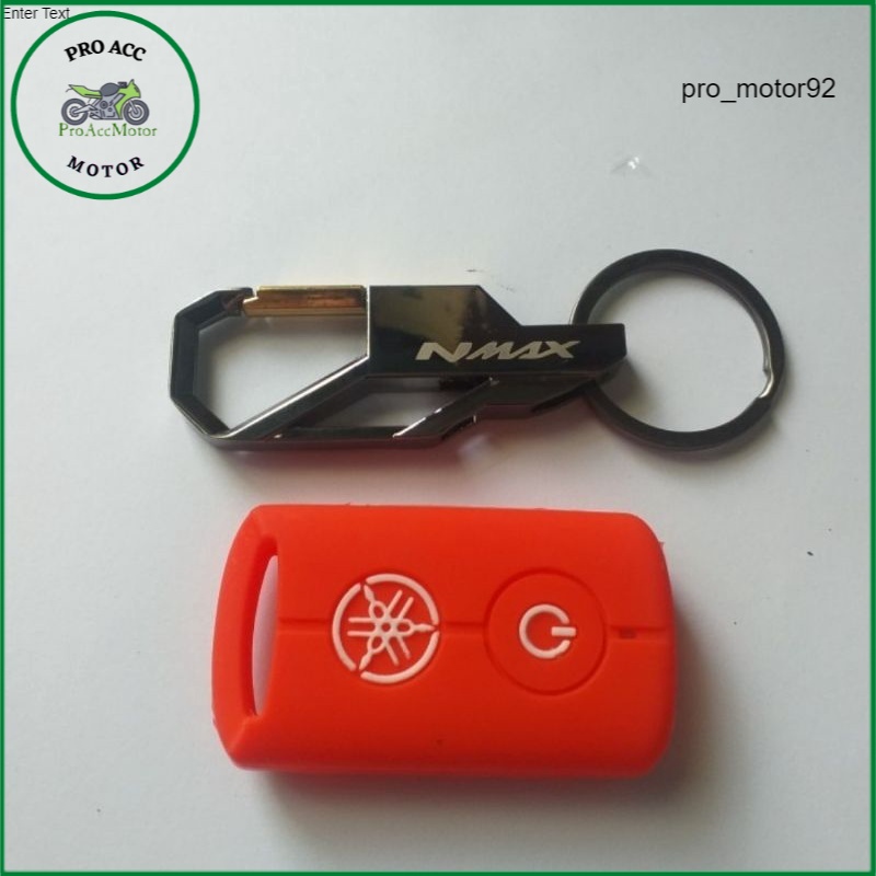 PAKET GANTUNGAN KUNCI Logo nmax + cover silikon remote smart key